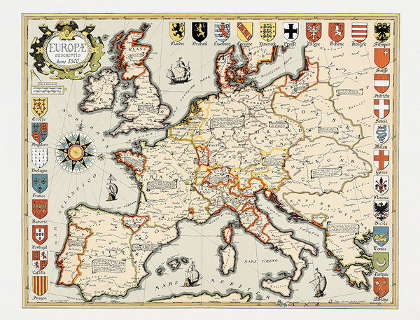 Map of Europe in 1500