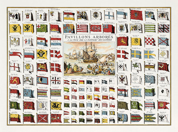 Navy flags in 1750