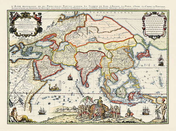 Carte ancienne de l'Asie
